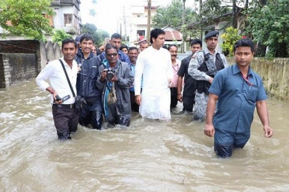 SMART City, No Water-Logging problems Dreams ended for Agartala People as CM Biplab Deb in massive propaganda 'Almost No Flooding Problem' in Agartala after BJP Govt